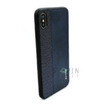 iPhone XS Max Dotted Pattern Leather Case by G-Case - Blue - Image 3