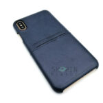 iPhone XS Max Cutting Edge Leather Case - Blue - Image 3