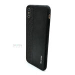 iPhone XS Max Dotted Pattern Leather Case by G-Case - Black - Image 2