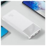 Baseus 10000mAh 20W Fast Charging Power Bank - White - Image 5
