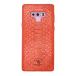 Samsung Galaxy Note 9 Knight Series Genuine Santa Barbara Polo Racquet Club Leather Case - Red