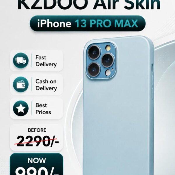 iPhone 13 Pro Max K-Doo Air Skin Original Quality Full Coverage Mobile Phone Back Cover - Sierra Blue
