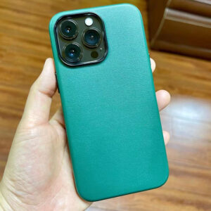iPhone 13 Pro Max K-Doo Noble Collection Leather Case Original Quality Full Coverage Mobile Phone Back Cover - Alpine Green