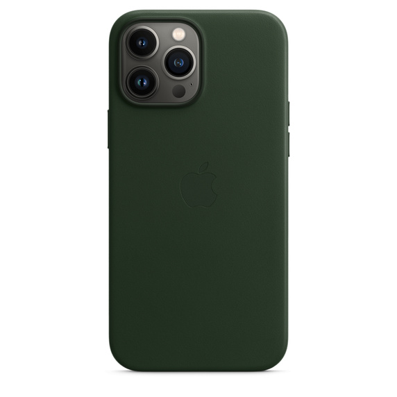 iphone 13 pro max case leather green