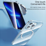 iPhone 13 Pro Max ROCK Transparent Magnetic Shockproof Protective Case - Clear - Image 4