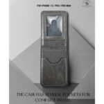 iPhone 13 Pro Max Santa Barbara Polo Racquet Club Hulda Leather Case with Card Sleeve -  Black - Image 2