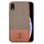 iPhone XR Virtuoso Series Genuine Santa Barbara Polo Racquet Club Leather Case - Brown - Image 2
