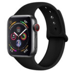 Apple Watch 42mm-44mm-45mm-49mm Premium Silicon Rubber Strap - Black
