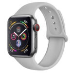 Apple Watch 42mm-44mm-45mm Premium Silicon Rubber Strap - Lite Gray