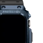 Apple Watch Band & Case amBand Classic Stainless Steel Bumper with TPU Military Strap for Apple Watch Series 6/SE/5/4 40 mm – Neptune Navy Blue - Image 3