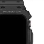 Apple Watch Band & Case amBand Classic Stainless Steel Bumper with TPU Military Strap for iWatch Series 7/6/SE/5/4 45mm/44mm – Interstellar Black - Image 12