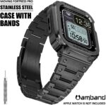 Apple Watch Band & Case amBand Moving Fortress Pro Fully Stainless Steel for Apple Watch Series 6/SE/5/4 44 mm – Comet Black - Image 3