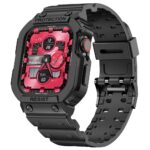 Apple Watch Band & Case amBand Moving Fortress Sport Series Rugged Style for Apple Watch 42 / 44 / 45 mm – Matte Black