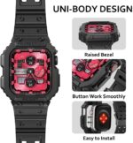 Apple Watch Band & Case amBand Moving Fortress Sport Series Rugged Style for Apple Watch 42 / 44 / 45 mm – Matte Black - Image 7