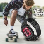 Apple Watch Band & Case amBand Moving Fortress Sport Series Rugged Style for Apple Watch 42 / 44 / 45 mm – Matte Black - Image 4