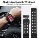 Apple Watch Band & Case amBand Moving Fortress Sport Series Rugged Style for Apple Watch 42 / 44 / 45 mm – Matte Black - Image 6