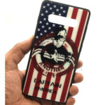Samsung Galaxy S10 Plus With Printed CAPTIAN AMERICA Brand Name Logo - Black