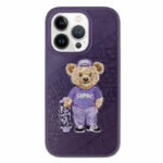 iPhone 14 Pro Crete Series Genuine Santa Barbara Leather Case - Purple