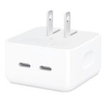 Original Apple 35W Dual USB-C Port 2 Pin Compact Power Adapter - White