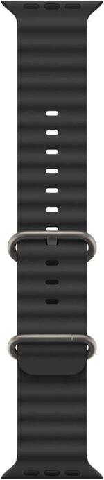 44mm-45mm-49mm Ocean Band Smartwatch Strap For Apple Watch - Black - Image 3