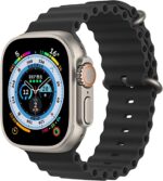 44mm-45mm-49mm Ocean Band Smartwatch Strap For Apple Watch - Black