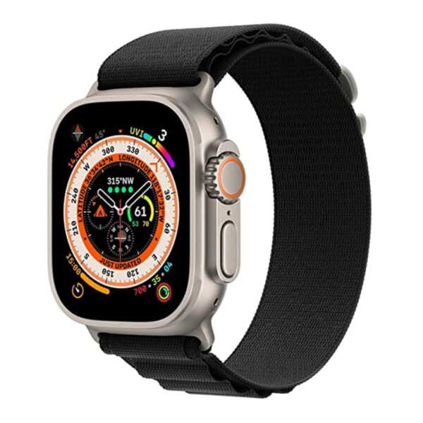 44mm-45mm-49mm Alpine Loop Smartwatch Strap For Apple Watch - Black