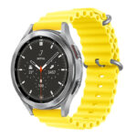 20mm/22mm Ocean Strap for Samsung Galaxy watch 4-4 classic-5-pro 44mm 40mm Silicone Sport Bracelet - Yellow