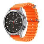 20mm/22mm Ocean Strap for Samsung Galaxy Watch 4-4 classic-5-pro 44mm 40mm Silicone Sport Bracelet - Orange