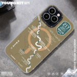 iPhone 14 Pro Youngkit MagSafe Magnetic Shockproof Case - Brown - Image 3