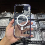 iPhone 14 Pro Youngkit Linglong Magnetic Suction Anti-Fall Transparent Shell Case - Purple