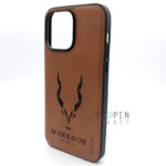 Apple iPhone 14 Pro Max Customized Leather Case Markhor Engraved - Image 3