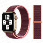 42mm-44mm-45mm Apple Watch Nylon Strap Sports Loop - Plum