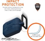 Airpod Pro 2 2022 UAG Full-Body Protective Soft-Touch Silicone Case with Detachable Carabiner - Blue - Image 4