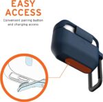 Airpod Pro 2 2022 UAG Full-Body Protective Soft-Touch Silicone Case with Detachable Carabiner - Blue - Image 3