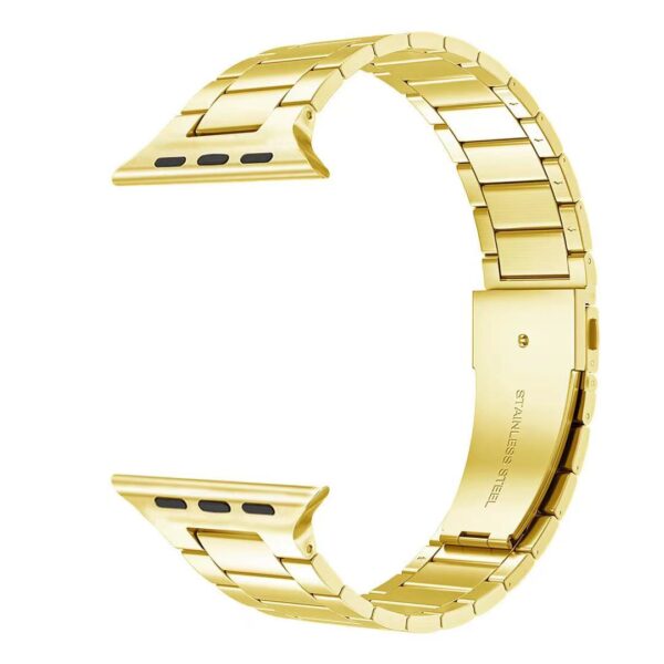 Apple watch 42-44-45-49mm Ultra Thin Stainless Steel One peice Wristband Strap - Golden