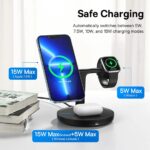 Baseus 3 in 1 Magnetic Wireless Charger Stand 20W for iPhone/ Apple Watch/ Airpods Charger Holder - Image 2