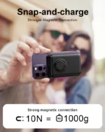 Joyroom JR-W050 20W Magnetic Wireless Power Bank with Ring Holder 10000mAh - White - Image 5