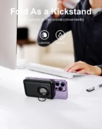 Joyroom JR-W050 20W Magnetic Wireless Power Bank with Ring Holder 10000mAh - White - Image 4