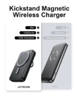 Joyroom JR-W050 20W Magnetic Wireless Power Bank with Ring Holder 10000mAh - White - Image 3