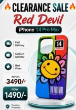 IPhone 14 Pro Max Red Devil Graffiti Series PC+TPU Magsafe Case Flower Design