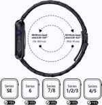 42mm/44mm/45mm/49mm/ baklon Pack 2 Metal Band Apple Watch Band Stainless Steel Mesh Loop Replacement Wristband - Black - Image 5