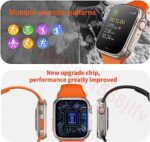 T900 Ultra Sport Fitness BlueTooth Call Smartwatch For Apple Andriod Phone - Orange - Image 5