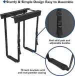 CPU Holder Desktop Computer Mount PC Holder Computer Case Carrier Steel Adjustable Straps Computer Tower Mount Bracket- Black - Image 5