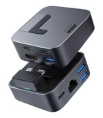 Joyroom S-H121 J-Cube 8 in 1 multifunctional docking station - Black