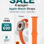 42mm/44mm/45mm/49mm Spigen Silicon Straps For Smart Watch - Orange