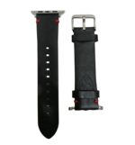 42/44/45/49mm Ferrari Logo Leather Straps For Apple Watch - Black