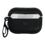 Airpods Pro 2022 / 2019 LV Unique Design Leather Protection Case  – Black - Image 3