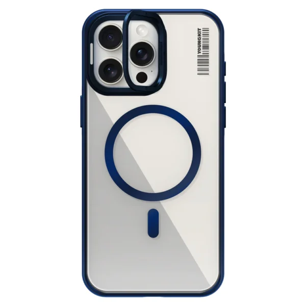 iPhone 14 Pro Max Youngkit Crystal Grid Series Magsafe Case – Blue