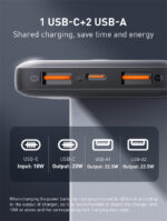 LDNIO PQ10 10000mAh Ultra Slim Led Digital Display Power Bank – Grey - Image 5