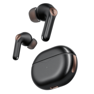 Soundpeats Air 4 Pro Hybrid Active Noise Cancelling Earbuds with Bluetooth 5.3 App Control & Upto 26 Hours Playtime – Black
